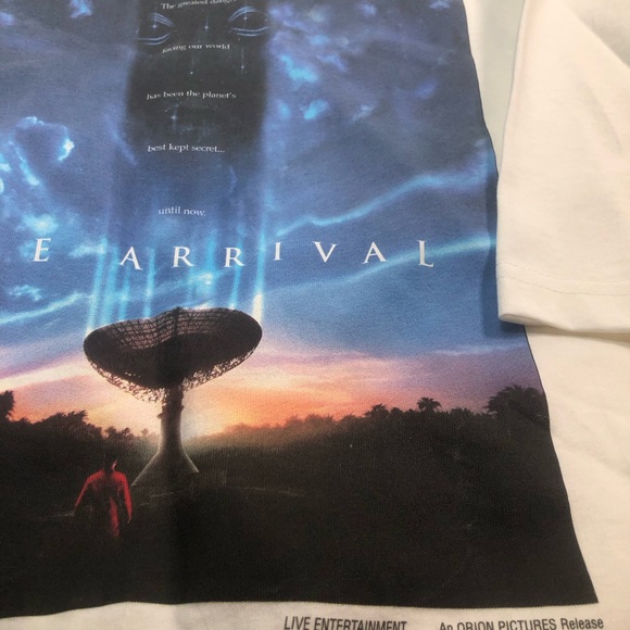 Vintage 1996 The Arrival Movie Promo Tshirt XL Sci-Fi Charlie Sheen NWOT - Picture 5 of 10
